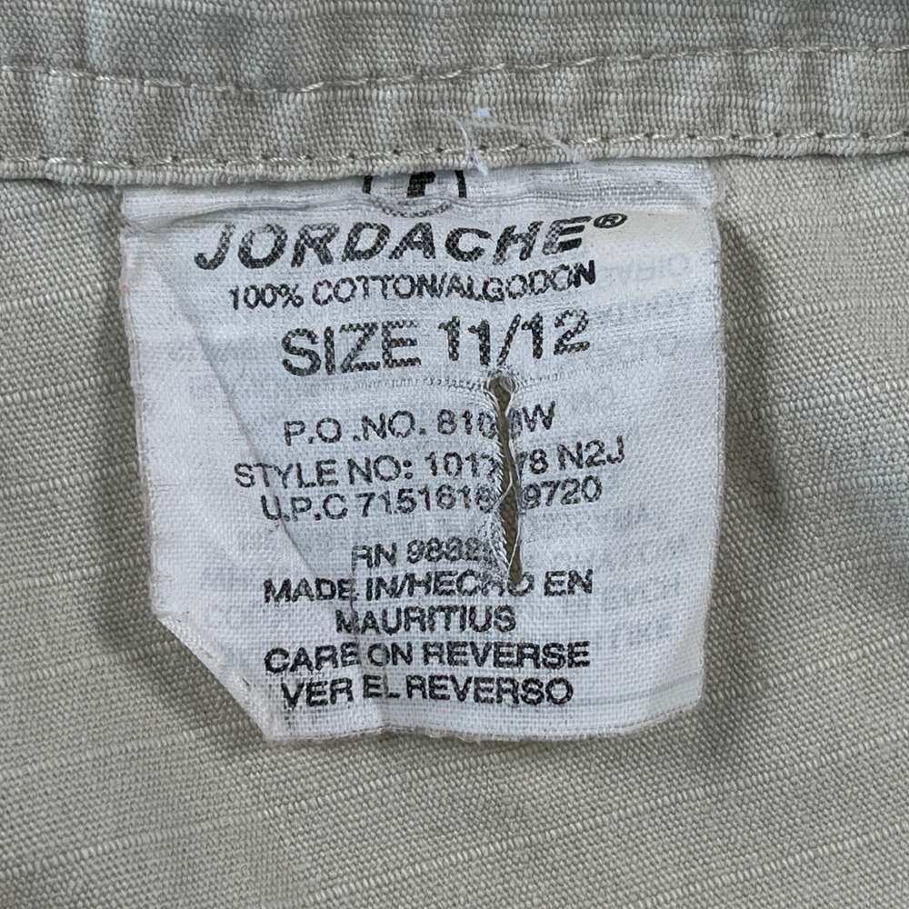 Jordache Capri Pants Womens 11/12 Tan Cotton Slash Pockets Drawstring Slit Hem - Picture 4 of 6